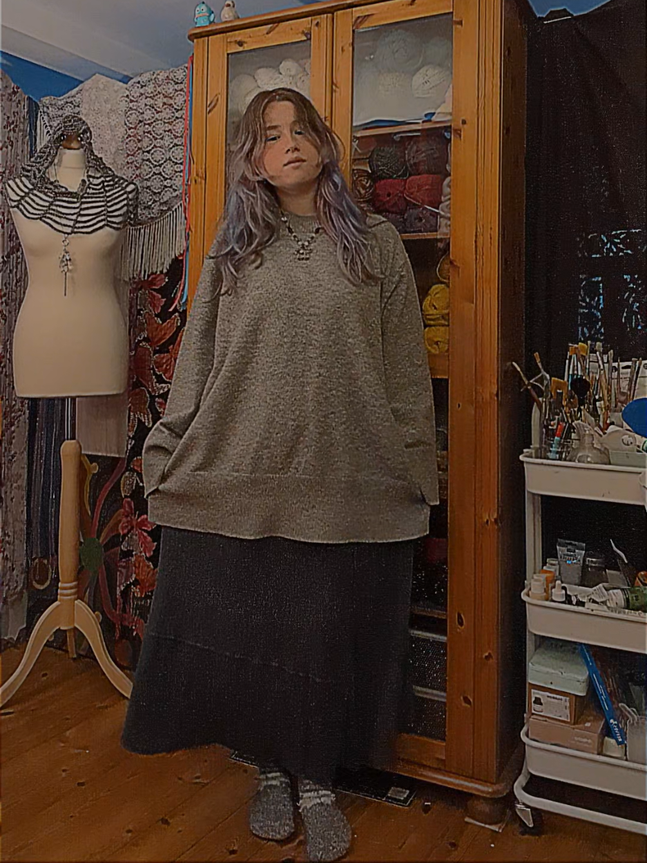 comfy outfit today ✨🩶✨ #OOTD #outfits #autumnoutfits #thrifted #thriftedfashion 