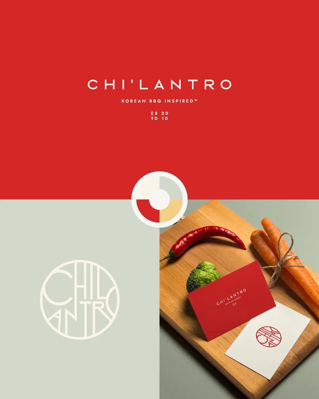 Branding we proposed for Chi’Lantro.  A bright color scheme and modern type. #brandingstudio #logo #logodesign #brandboard #branding             