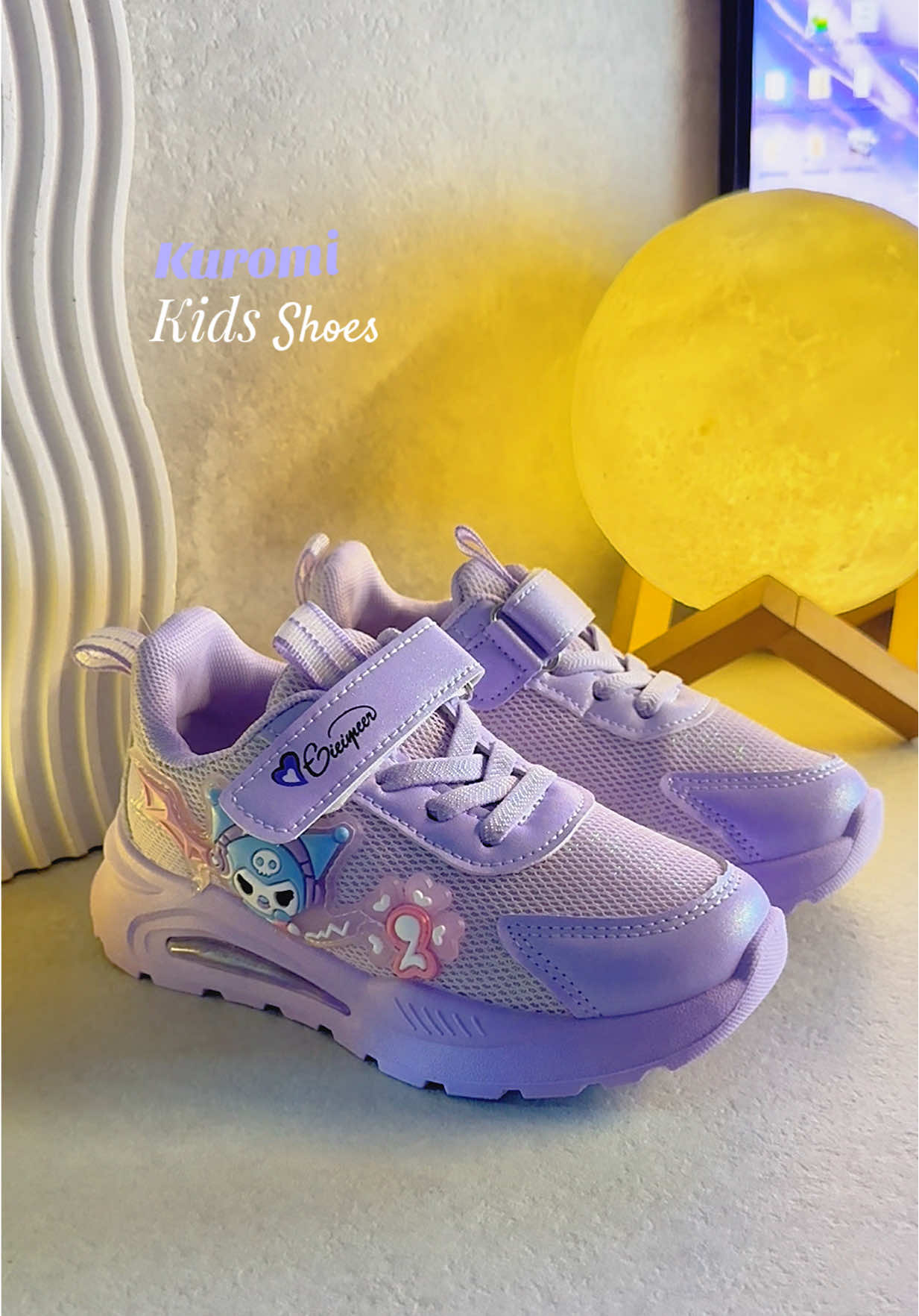 Kuromi kids shoes 💜 #kuromishoes #kidsshoes #toddlershoes #btscolor #fyp 