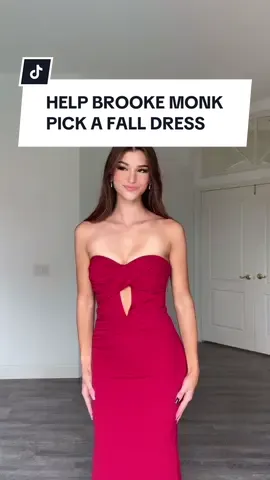 help @Brooke Monk pick her fall wedding guest dress for Paris 👗✨ all linked in bio #lovelulus #fallwedding #pariswedding #brookemonk #brookemonk_