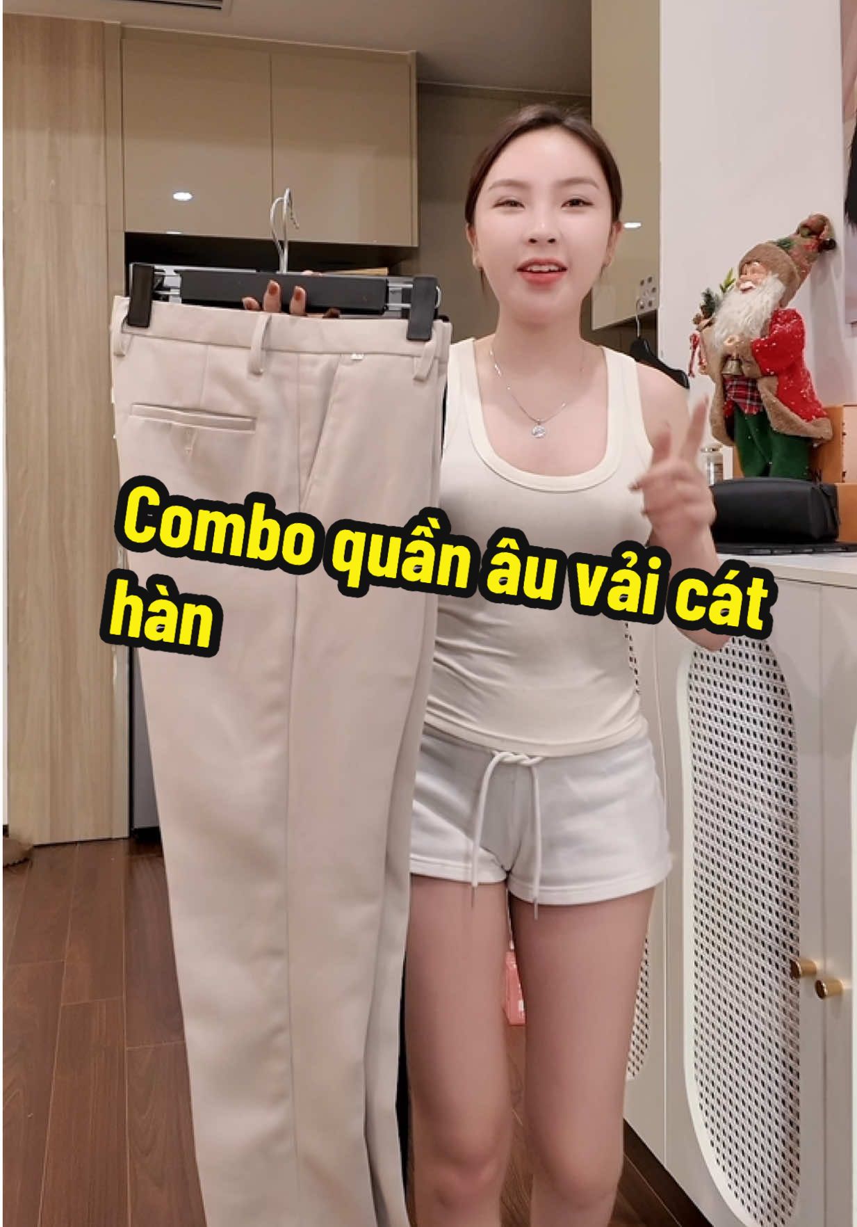 Combo quần âu chất vải co giãn tốt, form hack dáng, che khuyết điểm tốt #quanau  #quantaynam  #chiemreview 