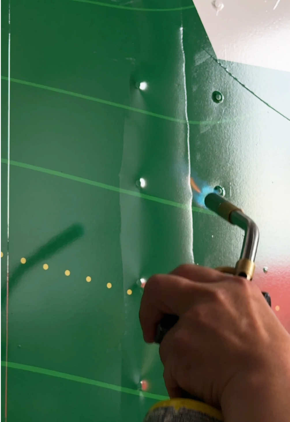 Rivet work on Canada Dry truck installation 🔧  Project completed in partnership with Admark Graphics #vinylwrap #vinylinstallation #canadadry #rivets #detailwork