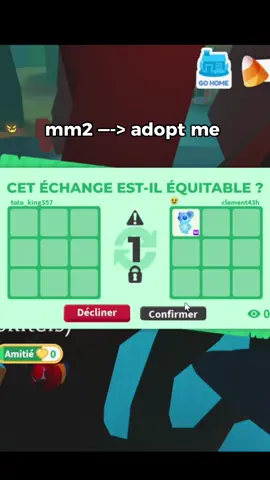 trading mm2 for adopt me !! #roblox #adoptme #trading #crossttading #proof 