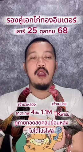 รองคู่เอกไก่ทองอินเตอร์เสาร์นี้ !!! #อาชาเทพ #tkฟาร์ม #เจ้าเนปาล #เจ้าบัวหลวง #ไก่พม่า 