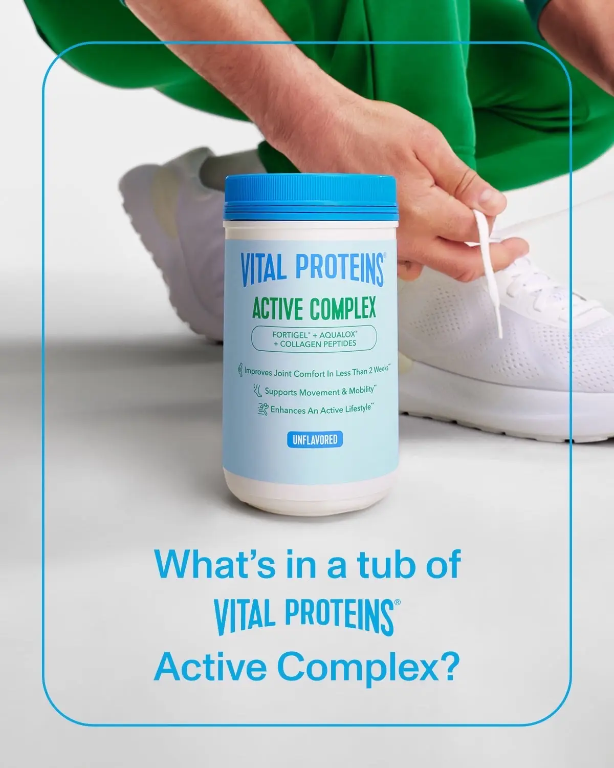Science, meet smoothie. Add a daily scoop of NEW Active Complex to your routine, clinically studied to help reduce joint discomfort + muscle soreness**
