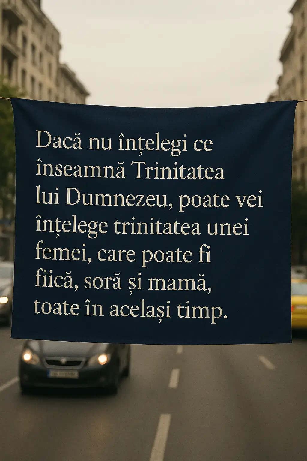 Dacă nu înțelegi ce înseamnă Trinitatea lui Dumnezeu, poate vei înțelege trinitatea unei femei, care poate fi fiică👧, soră👫 și mamă👩‍👦, toate în același timp. 