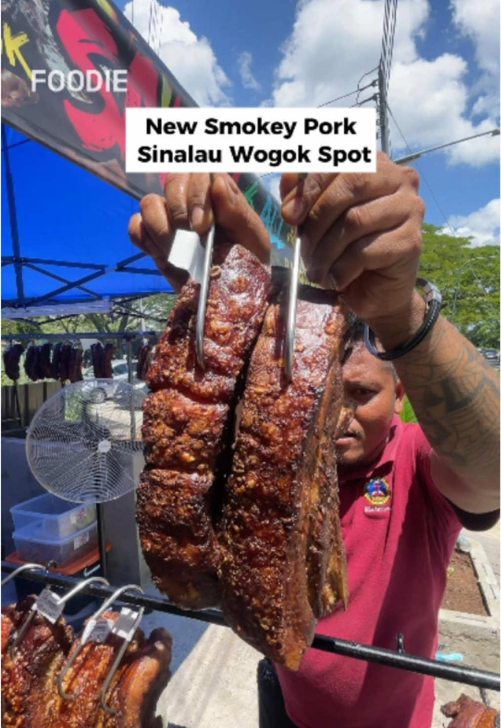 New Smokey Pork Sinalau Wogok Spot 📍 Salai 4 All, Full Coffee House, Behind Emart Tudan, Miri, Sarawak 🕙 10am-10pm 👉🏻 Non Halal #borneofoodie #mirifoodie #sarawak #Foodie #foodinmiri  