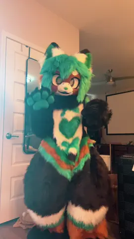 THIS SUIT IS FOR SALE!  Did this when I was making the trying on video🤣 #furry #fursuit #fursuitforsale #fursuiter #furrytiktok 