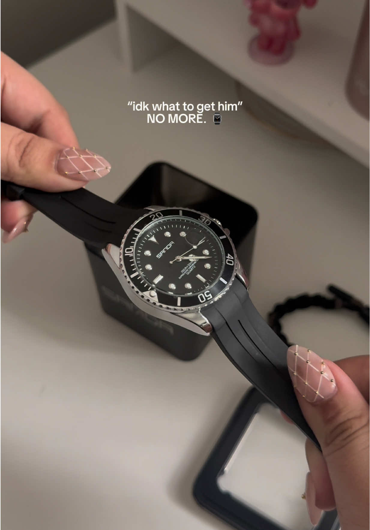 divers watch from SANDA — waterproof & wt box ⭐️ #sanda #sandawatch #watchformen #giftideasforhim 