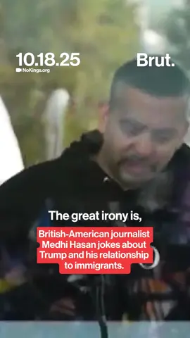 British-American journalist Mehdi Hasan delivered a pointed speech at the No Kings Day rally in Washington, D.C. on October 18, sharply critiquing Donald Trump’s immigration stance by highlighting the irony of Trump’s own family ties to immigrants. #HasMehdiHasan #NoKingsDay #TrumpImmigration #AmericanIdentity #PressFreedom