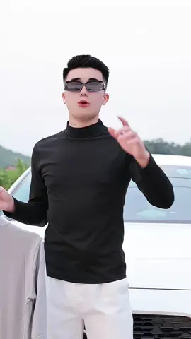 Áo giữ nhiệt cổ cao nam , áo t