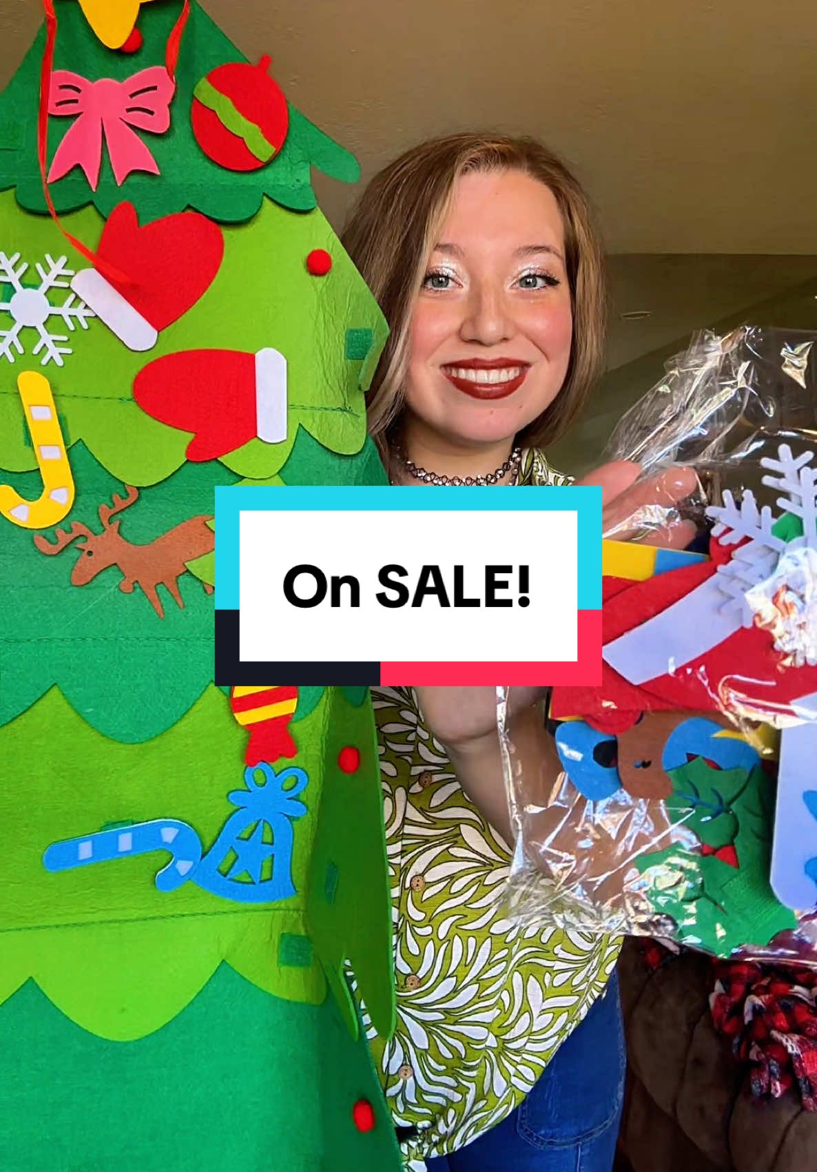 Felt Christmas tree activity for toddlers! Holiday Activities for kids! Decorating for kids! #sahm #toddlermom #homedecor #christmasdecor #toddleractivityideas  . . *FINAL PRICE / SHIPPING / COUPONS/ DISCOUNTS may differ based on your TikTok account, available coupons, and current promotions. Always refer to product listing for up-to-date offers.