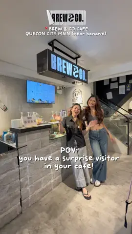 Surprise Visitor in Brew & Co Cafe! (PS did you see where our new branch will be? 🤭)  We are open daily!  🛵GRAB FOOD  🛵FOOD PANDA 🛵 message us on IG/FB for SSD 📍Brew & Co Cafe Quezon city MAIN 📍 Brew& Co Cafe Bacoor Cavite 📍Brew & Co Cafe Valenzuela  📍 Brew & Co Cafe Zamboanga 📍 Brew & Co Cafe Nueva Ecija 📍 Brew & Co Cafe Las Piñas  📍Brew & Co Cafe Tondo  📍Brew & Co Cafe Bicol Sorsogon 📍Brew & Co Cafe Calamba Laguna (soft opening october 21) #brewha #brewandco #cafeowner #brewandcocafe 