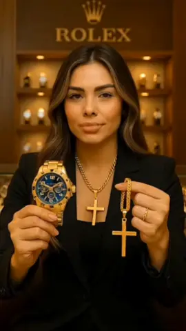 Relógio dourado masculino aço inoxidável resistente a água + Cordão de cruz BRINDE 