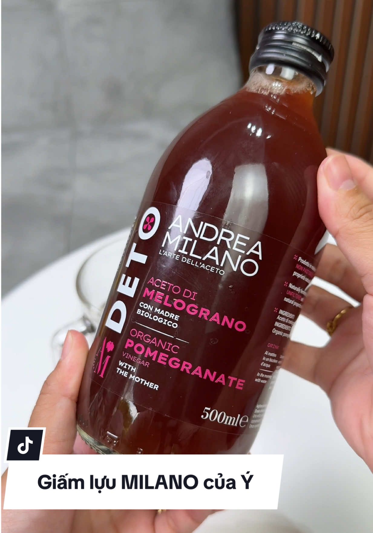 Giấm Milano oganic không đường chua chua nhẹ nhưng mình thấy dễ uống #giamtao #giamluu #giammilano#huongmesam 