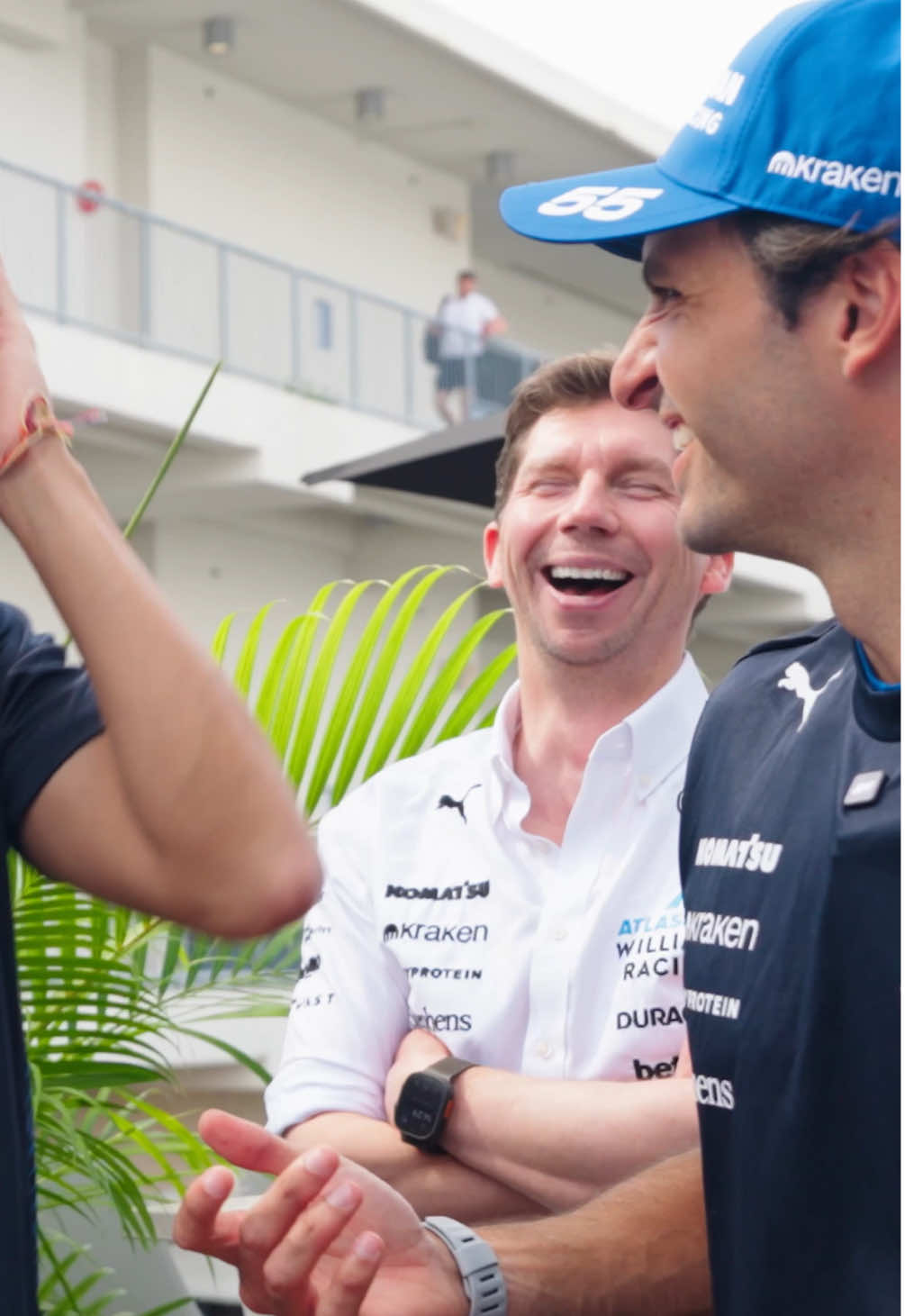 JV watching on like a proud Team Principal 😅 Watch the latest Grid Games via the link in bio 🔗 #f1 