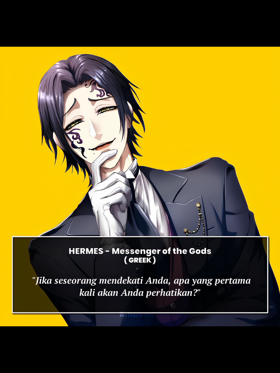 DEWA HERMES - UTUSAN PARA DEWA Record of Ragnarok × Sejarah Dunia ( tokoh mitologi / yang di percaya exist oleh beberapa kalangan masyarakat ). Get Excited? Penjelasan singkat dibawah Dawg ↓ • Dewa Hermes adalah dewa dalam mitologi Yunani yang dikenal sebagai utusan para dewa. Doi merupakan putra Zeus dan Maia, salah satu dari Pleiades. Hermes terkenal karena kecepatannya dan kemampuannya berpindah antara dunia para dewa, manusia, dan dunia bawah. Doi adalah dewa perdagangan, perjalanan, pencuri, komunikasi, dan keberuntungan. Hermes juga berperan sebagai pemandu arwah menuju dunia bawah ( Hades ). Simbol-simbol khasnya adalah caduceus ( tongkat bersayap dengan dua ular melilit ), sandals bersayap, dan topi bersayap. Dalam budaya Yunani, Hermes dianggap sebagai sosok cerdas, licik, dan penolong manusia. • • #storytime #hermes #mythology #greece #foryoupage 
