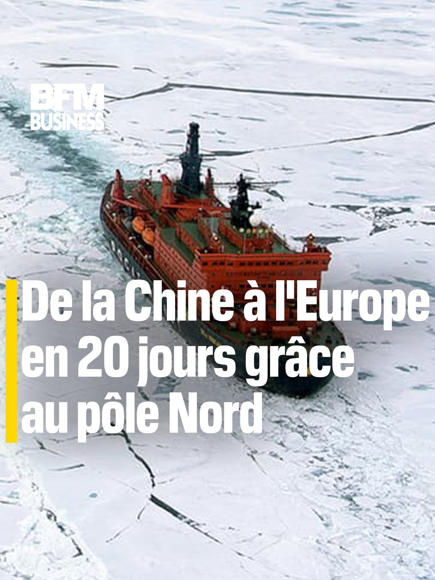 De la Chine à l'Europe en 20 jours grâce au pôle Nord 🚢 Pour la première fois, un porte-conteneurs a relié la Chine à l'Europe en passant par l'Arctic Express, une route maritime qui longe le pôle Nord. Et ce deux fois plus vite que par le canal de Suez. Une révolution pour le commerce mondial… et une mauvaise nouvelle pour le réchauffement climatique. 🎙️ Enora Le Louarn avec Mathieu Jolivet #economie #business #sinformersurtiktok #international
