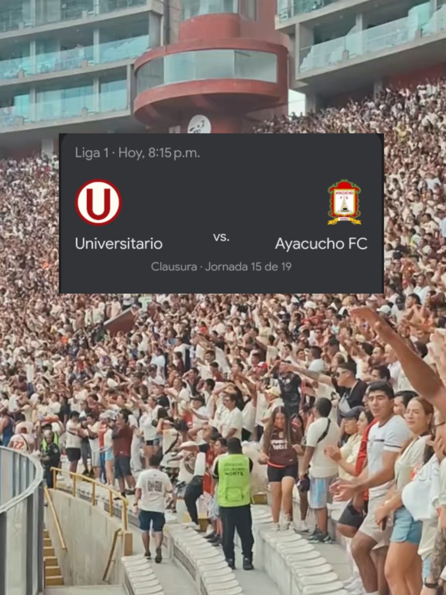 Hoy volveremos a pintar nuestra segunda casa el Nacional rumbo al Tricampeonato en donde Universitario recibirá a las 8:15 a Ayacucho FC, que sea una fiesta de principio a fin todos rumbo a un mismo objetivo ❤️💛🙏🏻 Y dale U por siempre escucharán... #Universitario #YDaleU #universitariodedeportes #universitario1924 #futbolperuano 