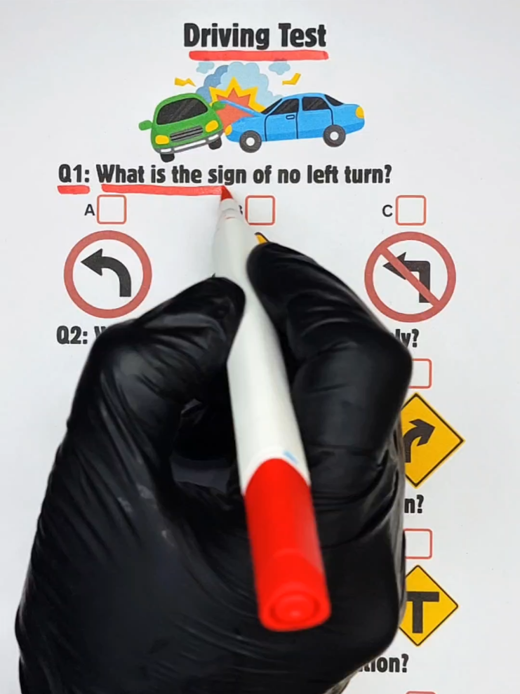 Driving test quiz- Can you get 5/5?  #LearnOnTikTok#quiz #quiztime#trivia 