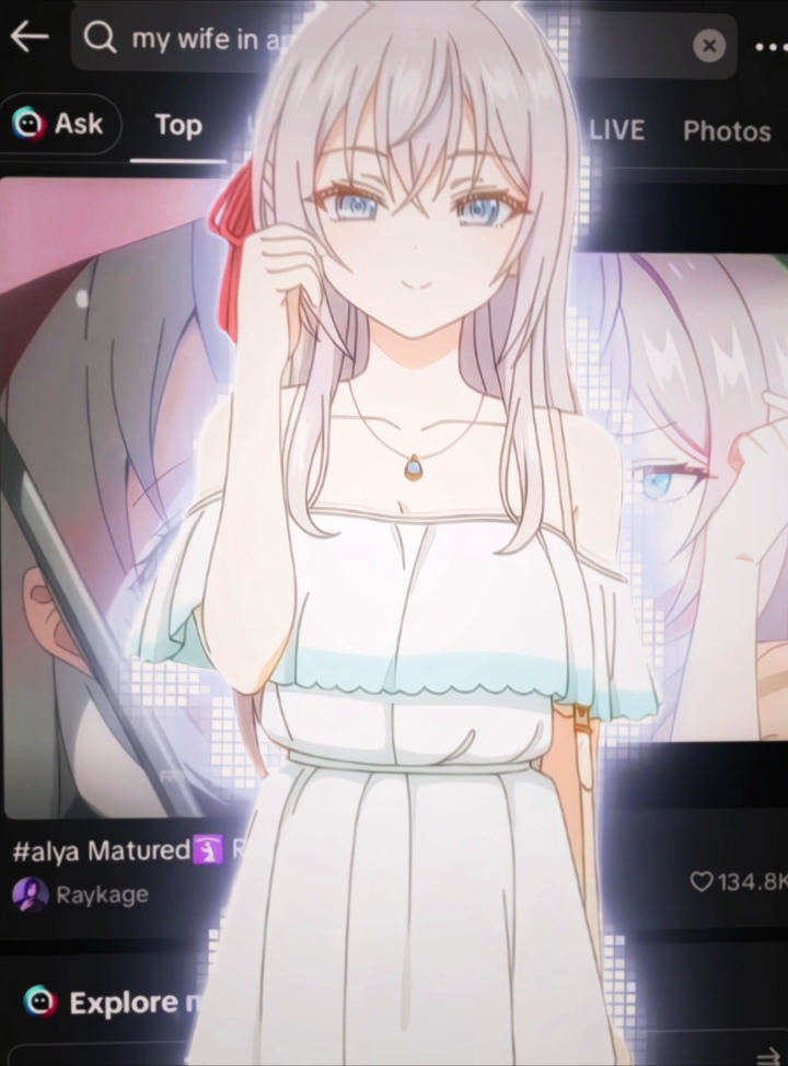 My wife in anime 🤍 #alya #alyasometimeshidesherfeelingsinrussian #roshidere #hanasq #アニメ 