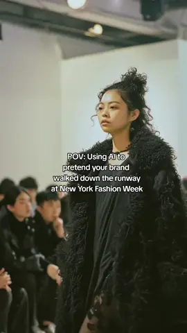 POV: Using AI to pretend your brand walked down the runway at New York Fashion Week #aivideo #googleveo #openai #productphotography #midjourney #aiimages #beautycampaign #chatgpthack