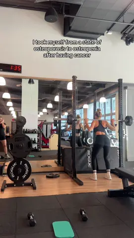 Wanted to share a lower body workout as inspo for those who are starting or thinking about wanting to lift heavier!! Weight bearing exercises were a major factor in being able to going through osteoporosis to osteopenia … and hopefully in my next few scans… back to baseline! Did you know you can only build bone density until 30 years old and then it naturally starts declining unless you work to maintain it?? The time is NOW girls!!! Let’s get strong now so we can stay young LATER 💛💛💛 Circuit 1 barbell squats x12 weighted deadbugs x1 min reverse lunges x12 each side  *** repeat 3-4x Circuit 2 leg press x12  jump squats x30secs  reverse cable kicks x12 each side  *** repeat 3-4x
