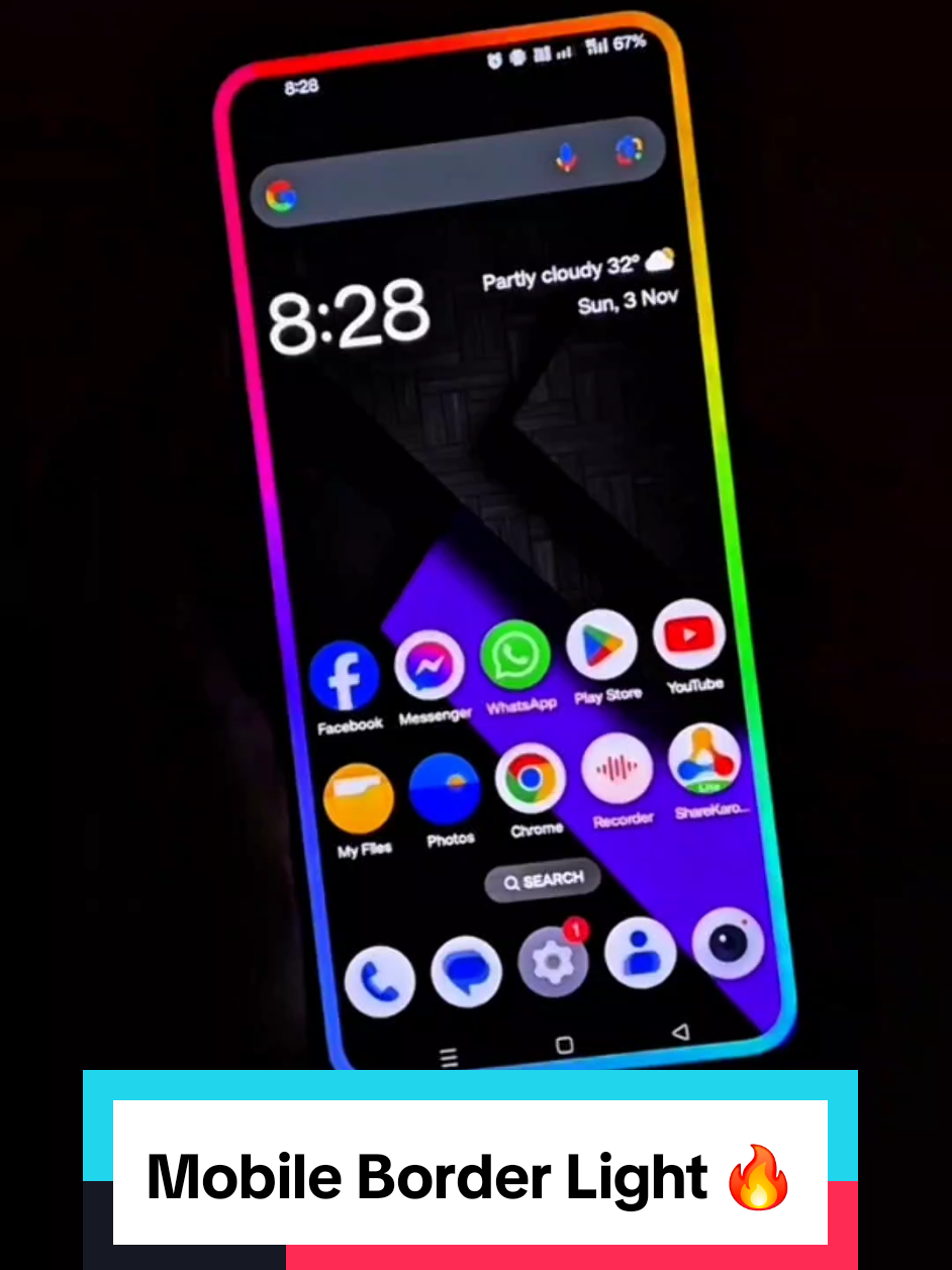 Mobile EDGE Border Light 📲🔥 . . . #edge #light #viral #500k #techvideos 