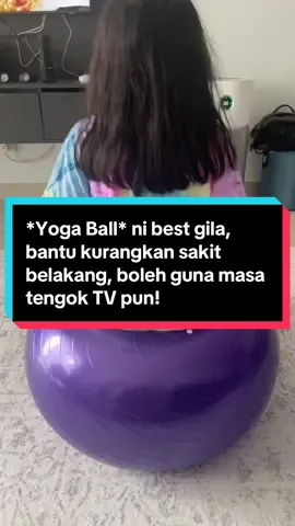 Ibu-ibu mengandung selalu rasa lenguh sana sini? *Yoga Ball* ni best gila, bantu kurangkan sakit belakang, boleh guna masa tengok TV pun! #fyp #yogaball #senamanibuhamil #yogaballforpregnacy #senamanmudah 