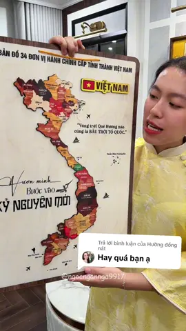 Trả lời @Hường đồng nát Bản đồ gỗ 34 tỉnh thành tráng gương bóng #bandovietnam #bandovietnambanggo #bando34tinhthanh #nnnbandogotrangguong #ngocngannga 
