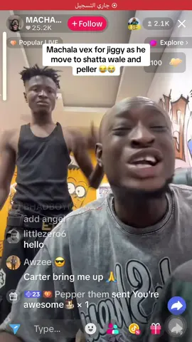 Nah jiggy no try , machala calm down na 😂😭 #carterefe #machala #shattawale #bigjiggy #peller 