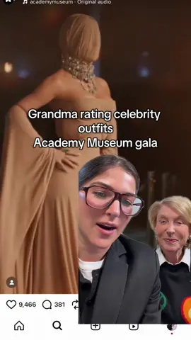 Grandma and I rate outfits from the Academy Museum Gala  #hollywood #celebrity #redcarpet #ratingoutfits #grandma 