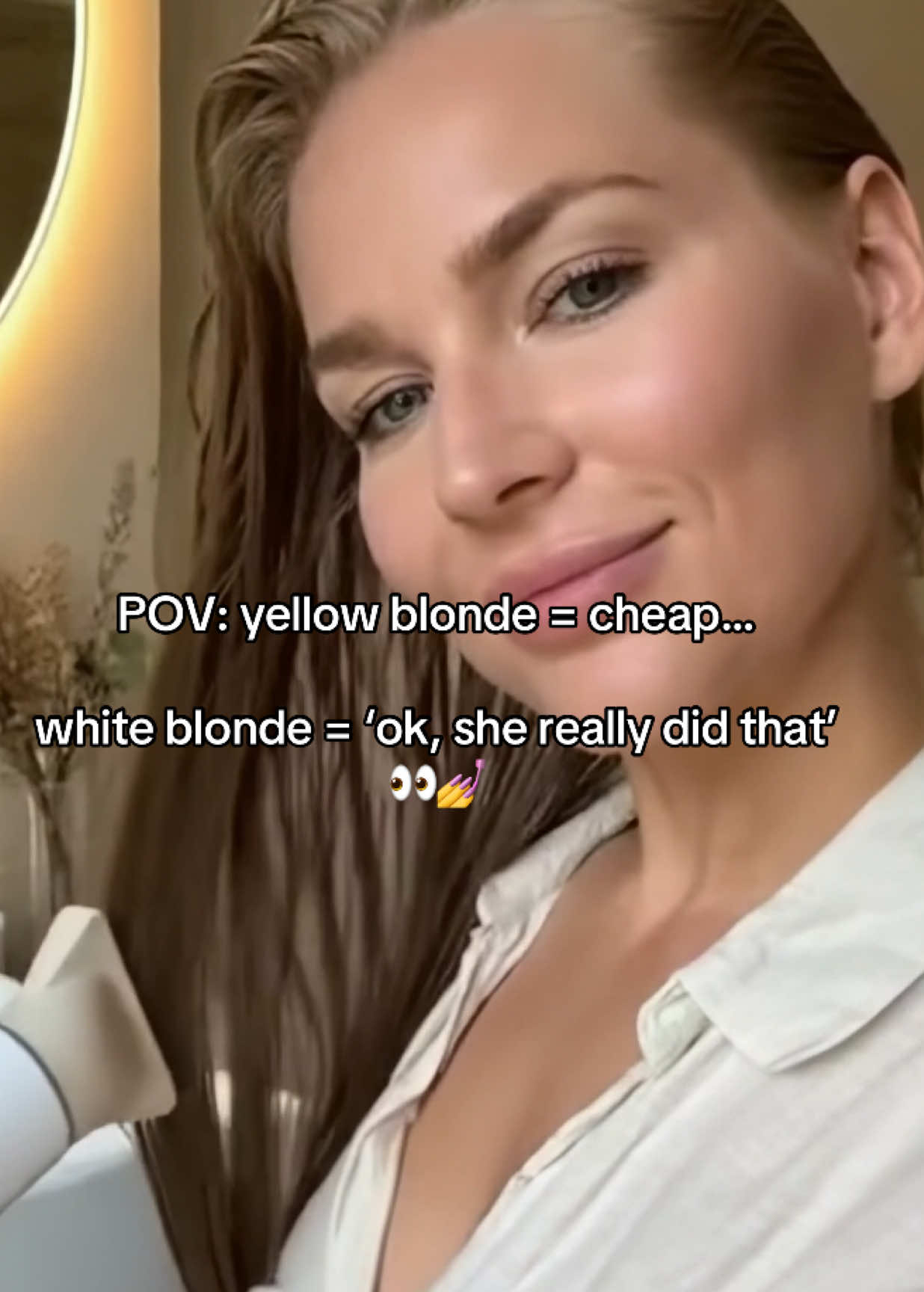 POV: yellow hair = cheap vibes… white hair = queen energy 👑❄️ watch the glow-up 😭✨#blondehair #hairtransformation #hairtok #hair #GlowUp 
