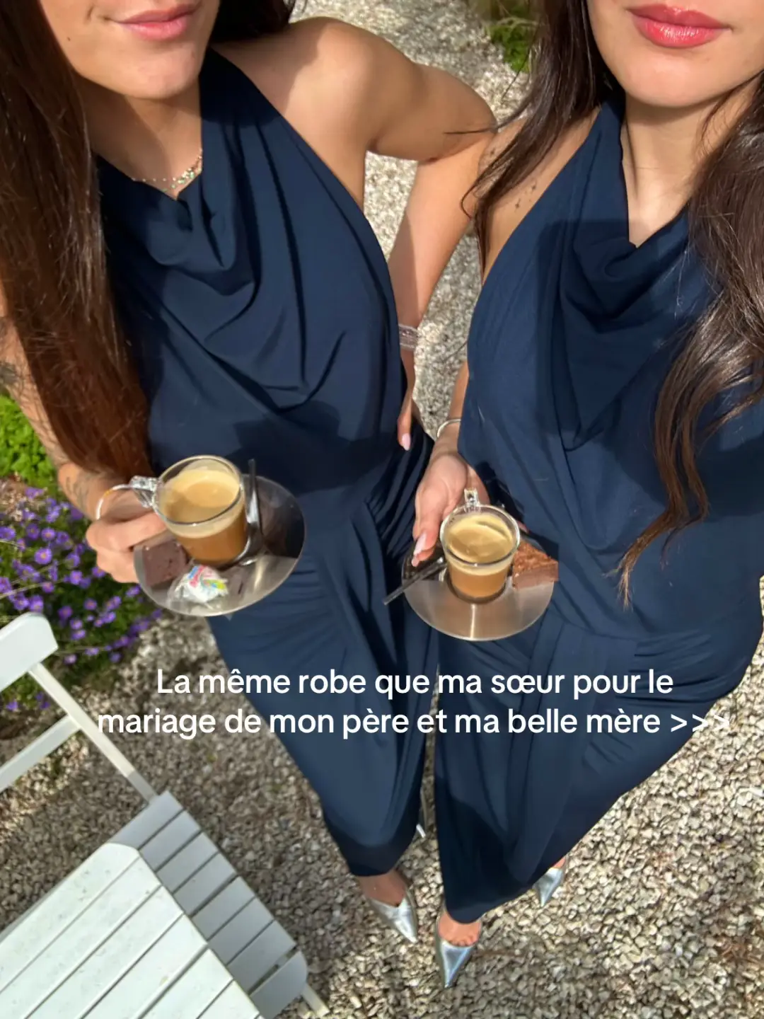 Meilleure décision pour le mariage de mon père et ma belle mère; avoir la même robe que ma sœur 💙 @anaïs david 