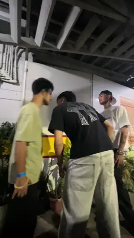 For context, this guy came up to us and we had a small talk, but after that, he asked if my friend and I were living together, then he asked if he could come with us. We already said no but he still insists. After that, I felt really uncomfortable because this guy started getting closer, like he was about to kiss me, and he was already touching my waist. That's when I told my friend that we should leave. While the three of us were talking, there were two guys in front of us who could see and hear everything we were saying. That's when they stepped in because they noticed we were already uncomfortable with the guy. The one wearing a white shirt approached that guy, he introduced himself as our friend, then he led me away from the guy since he was already harassing me. 
