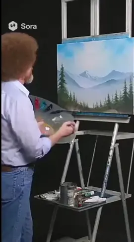 Bob Ross cat compilation #bobross #bobrosspainting #bobrosscat ##happylittletree #happylittleclouds 