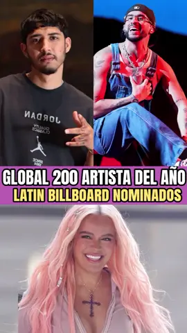 ¡Estas JUEVES son los Latin Billboard! y aca te traemos algunos nominados:  #karolg #badbunny #netonvega #billboard #latinosenusa 