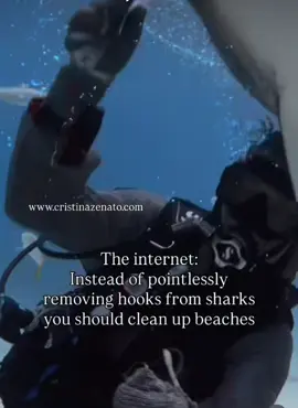 Instead of judging people for the good they are doing, let's all do what we can, where we are, with what we have. For me it includes removing hooks from sharks, as much as cleaning the beach or even rescuing pups. The good we do is enough, always.🫶