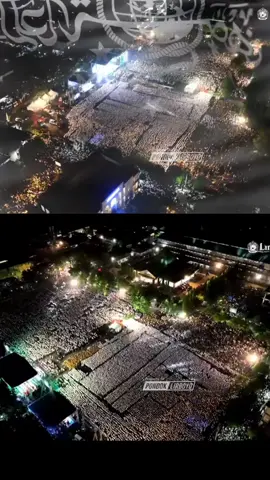 pantauan drone full pondok pesantren Lirboyo bersholawat bersama habib syech dalam rangka hari santri 