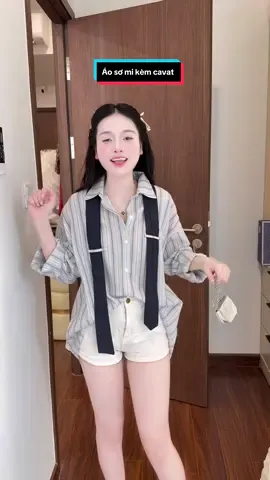 Áo sơ mi xinh kèm cavat 