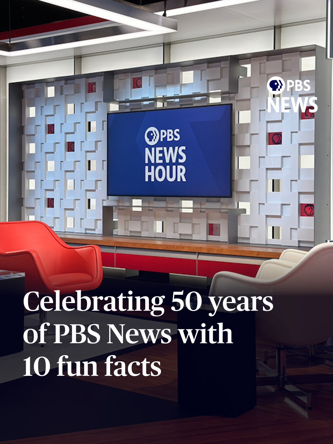 PBS News is turning 50. Here's 10 fun facts This year marks the 50th anniversary of what's known today as PBS News. Here are 10 things about our history you may not have known. Check out our playlist for the full list.