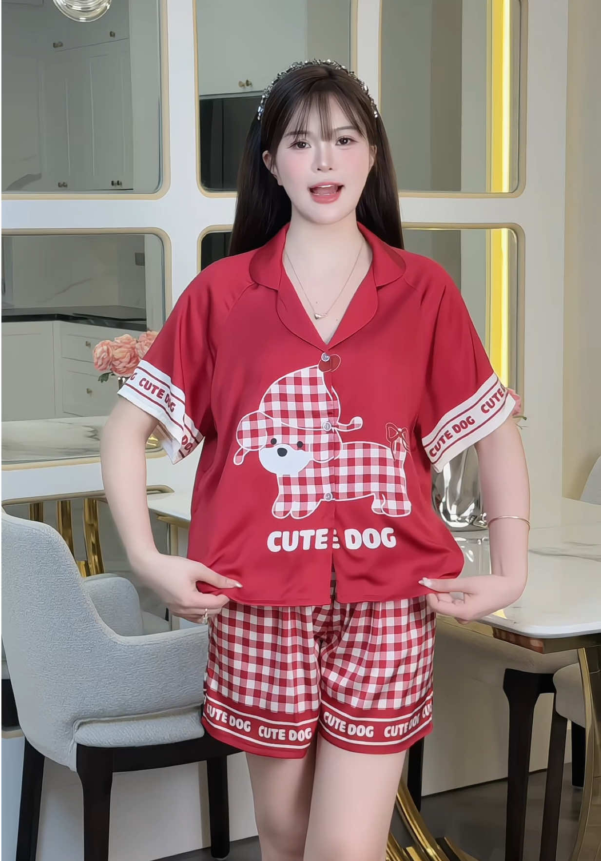 Vy Linh SLEEPWEAR Bộ Đồ Pijama cộc #champhanriview #pijama 