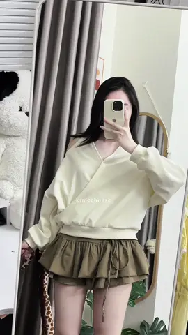 Áo Sweater Trễ Hở Vai Kiểu Nữ Tính #xh 