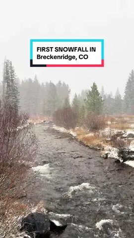 First real snowfall in town of the 2025/2026 season! Winter is around the corner, who’s ready for it ❄️ #explorecolorado #winter #breckenridge #mountains #winteriscoming 