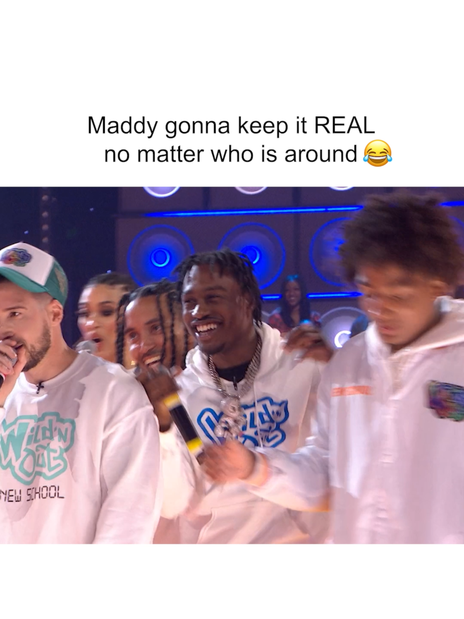 He got exposed real quick 😬 New episode of WNO TONIGHT, 8pm ET on VH1 🙌 #WildNOut #wildstyle #maddysmith #liltjay #funny #jokes #lol