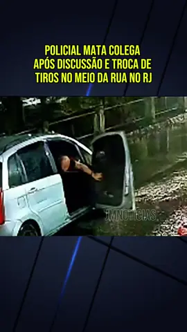 Policial mata colega após discussão e troca de tiros no meio da rua no RJ #noticias #News #jornalismo #reportagem #fyp 