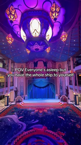 The best cruise trip is to explore the ship at night! #cruiselife #cruisetips #disney #disneycruise #disneytreasure 