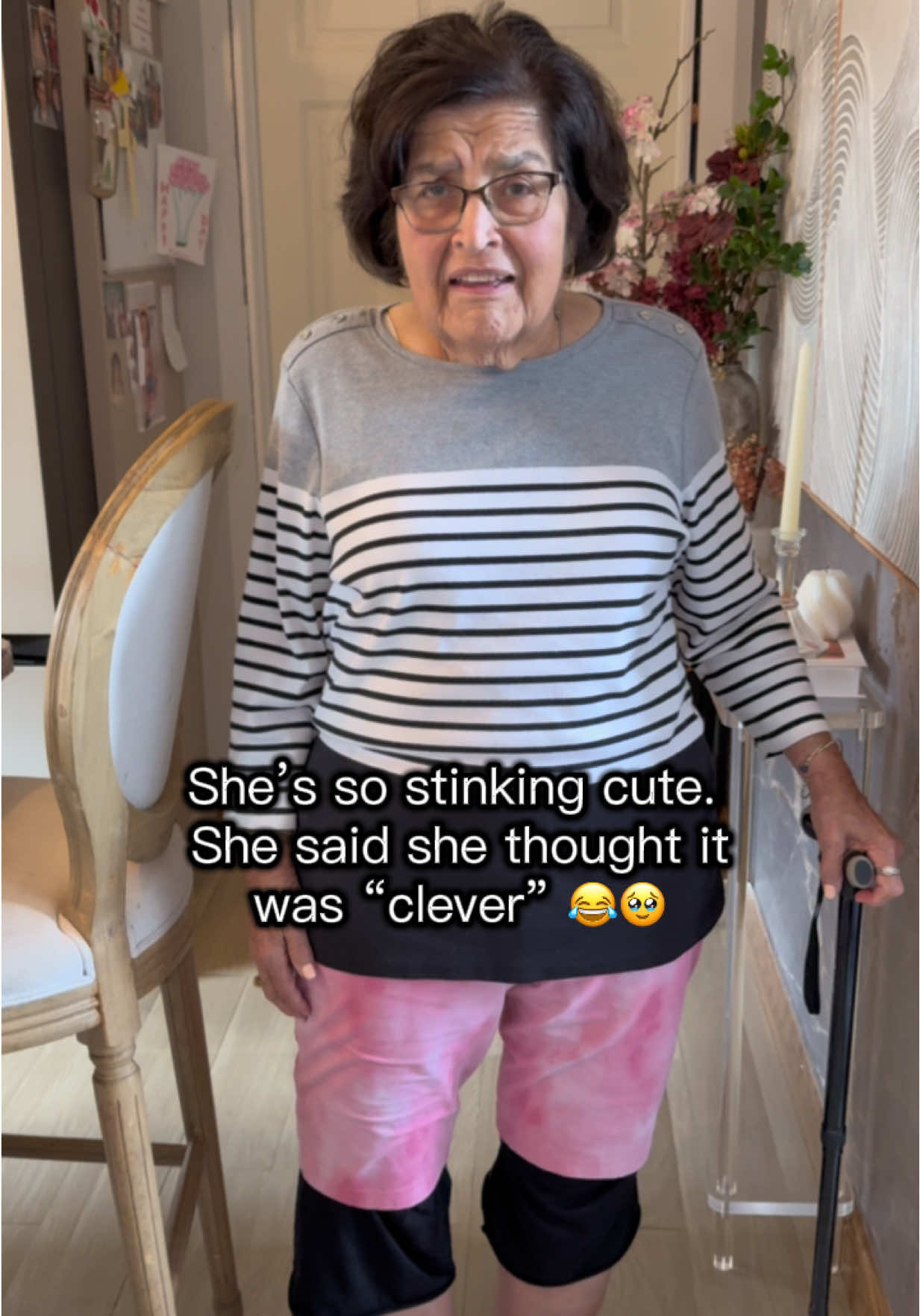 Monday fit drip check with grandma 🤪 ✔️ Dementia is hard on everyone. Mainly her & I, she struggles to do her normal. I struggle to make sense of the unsensible. While not trying to upset her. There’s so much advice on how to handle dementia. I’ve read the books, listened to the podcasts. In the beginning I cried a lot. My mom has a masters degree in psychology. She’s as brilliant as a mind came. To watch her deteriorate into a child like state will never be easy. But it is OK. I’ve made peace with life being anything different and understand our challenges prepare us. I don’t know why this is part of my/our story but I can tell you we have learned to just laugh through the  sadness. The craziness, the chaos, the illogical. One day when we are much older I know my children & I will tell stories of this time. “Remember when grandma…” and it will make us laugh until our bellies hurt. ❤️🙌🏽 #dementia #dementiaawareness #dementiacare #dementiacaregiver #dementiaaawareness 