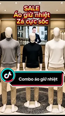 Combo 3 áo 4 áo giữ nhiệt nam cổ 3p. #xuhuong #áo #aogiunhiet #aogiunhietnam 