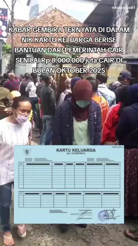TERNYATA NIK KARTU KELUARGA BERISI BANTUAN SOSIAL TAHAP EMPAT Rp.8.000.000 juta DARI PEMERINTAH DI BULAN OKTOBER 2025 segera daftar sekarang melalui ONLINE #bansos #infobansosterbaru #bansos2025 #kartukeluarga 